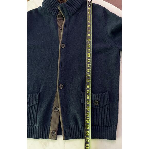 $3000 Fedeli Cashmere Cardigan with Castorino Fur Collar & Suede trim IT54 XL - Picture 10 of 12